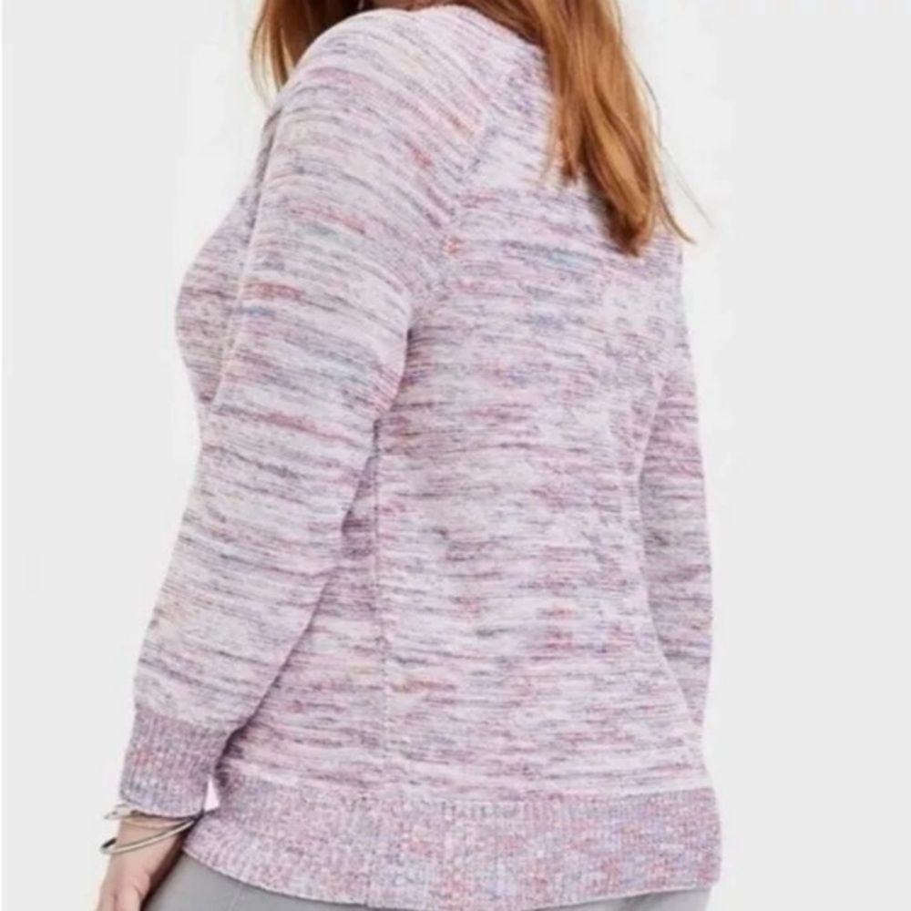 Torrid multi color crewneck sweater 3/4 length sleeves size 14/16 XLarge